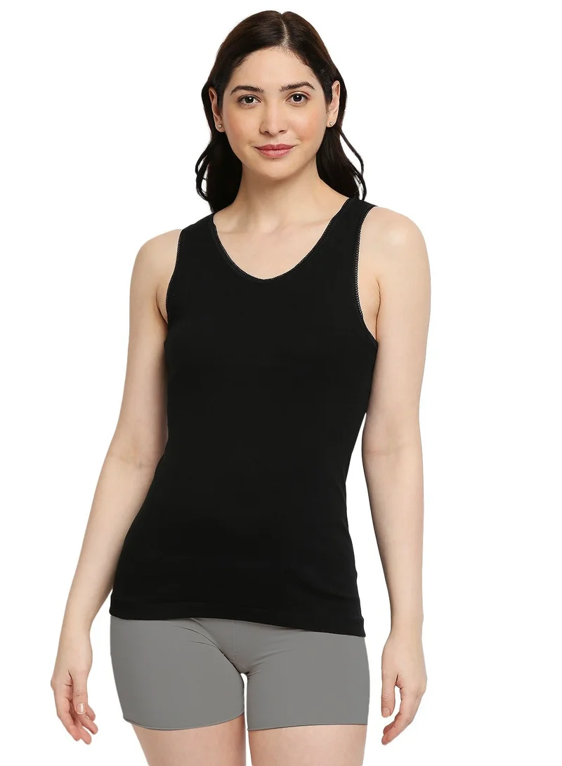 BYC WOMEN'S COTTON VEST - BLACK
